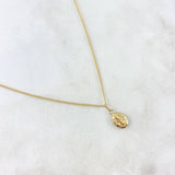 Cadena Mini Cubana 1.1gr / 50cm / 1mm + Dije San Benito 0.35gr / 1.4cm Oro Amarillo (Oferta)