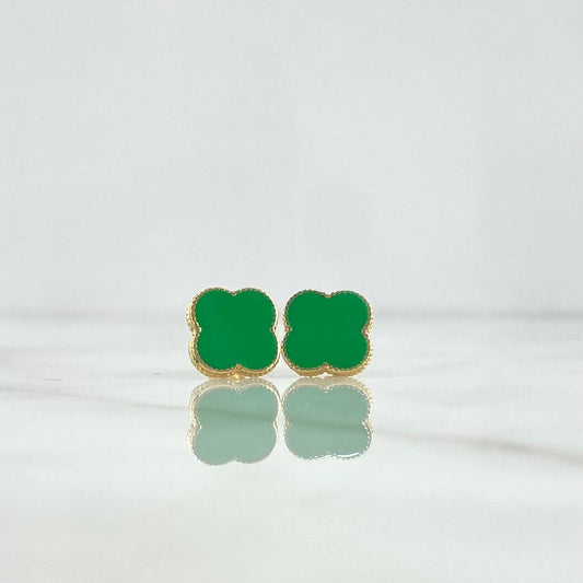 Topos Trébol VCyA 2.65gr / 1cm / Verde Electrostático Oro Amarillo