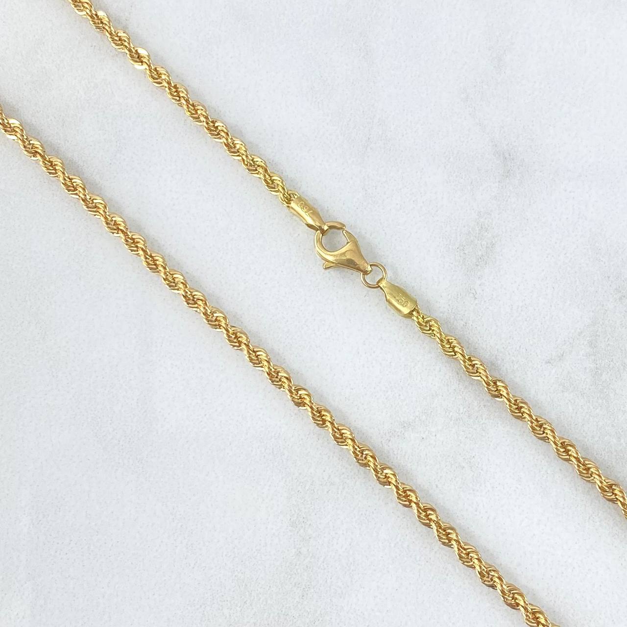 Cadena Lazo 3.65gr / 60cm / 2.2mm Oro Amarillo +3