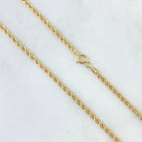 Cadena Lazo 1.85gr / 45cm / 2mm Oro Amarillo +3 18K *