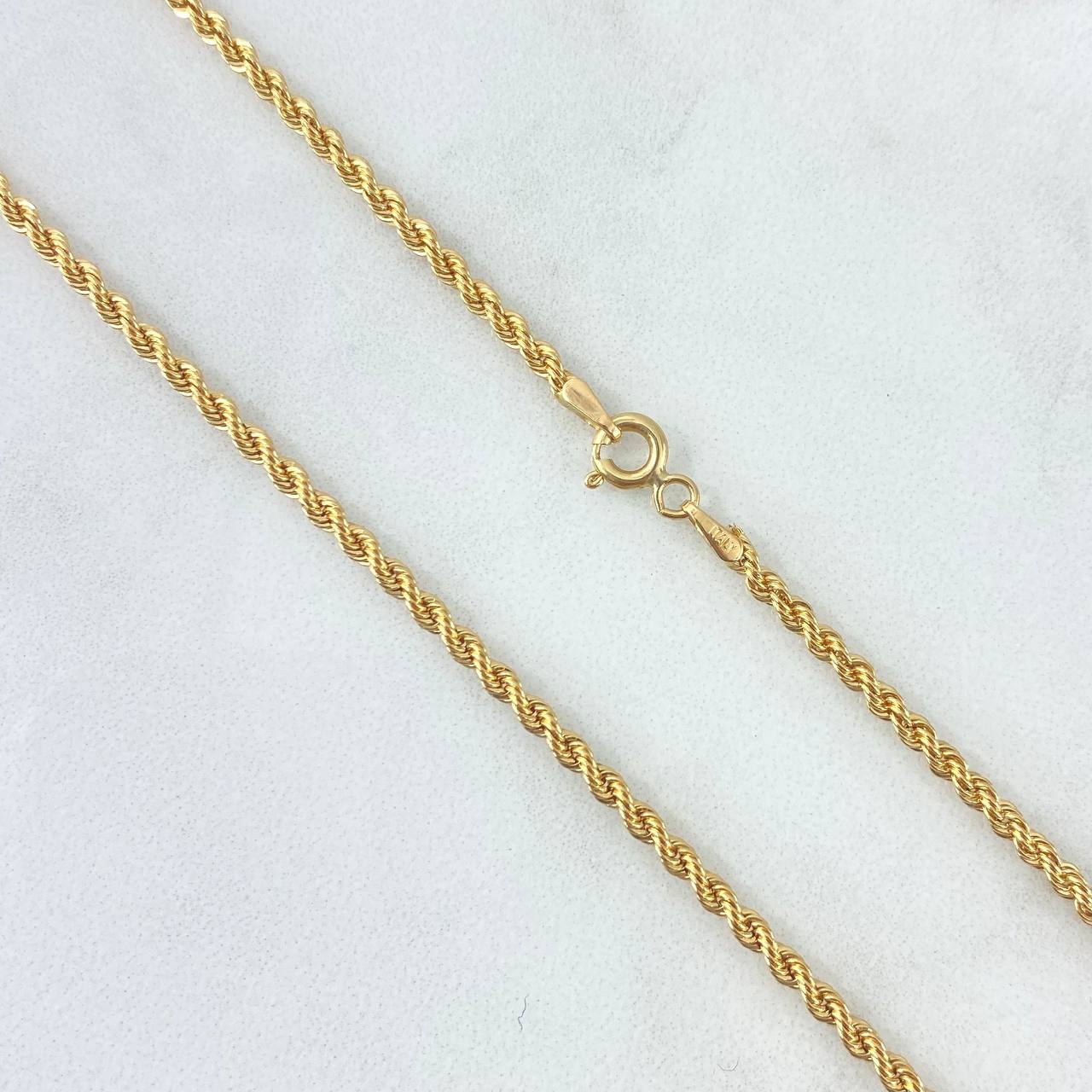 Cadena Lazo 1.8gr / 45cm / 2mm Oro Amarillo +3 18K *
