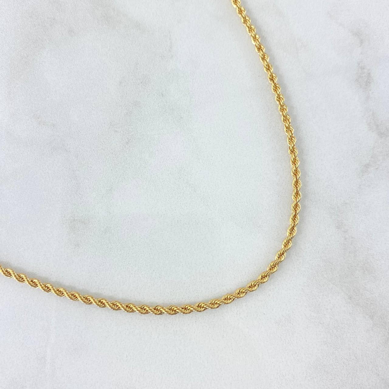 Cadena Lazo 1.85gr / 45cm / 2mm Oro Amarillo +3 18K *