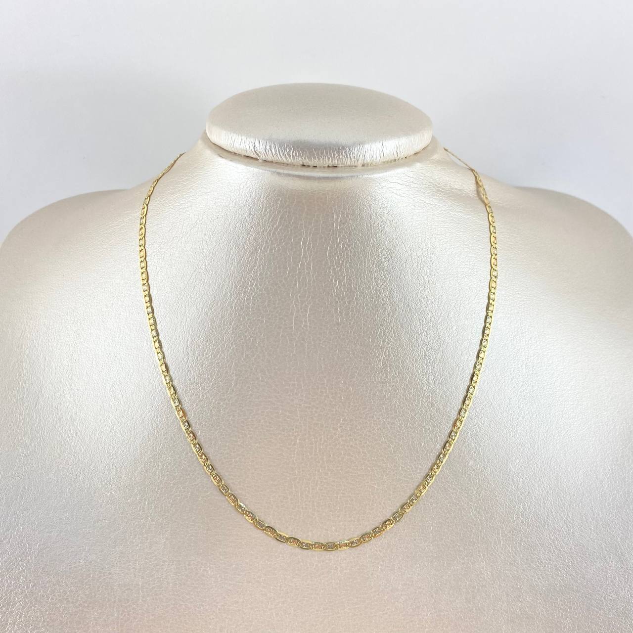 Cadena Plana Diamantada 3.75gr / 40cm / 2.5mm Tres Oros +3