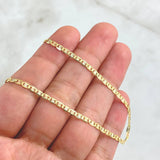 Cadena Plana Diamantada 3.75gr / 40cm / 2.5mm Tres Oros +3