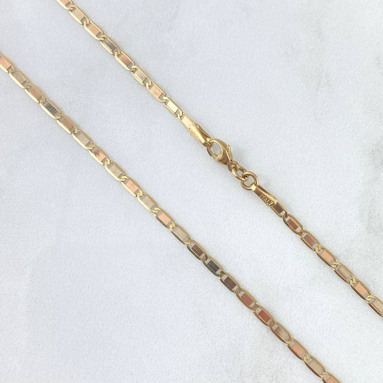 Cadena Plana Lisa 4.65gr / 50cm / 2mm Oro Amarillo +3