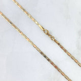 Cadena Plana Lisa 4.65gr / 50cm / 2mm Oro Amarillo +3