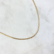 Cadena Plana Lisa 4.65gr / 50cm / 2mm Oro Amarillo +3