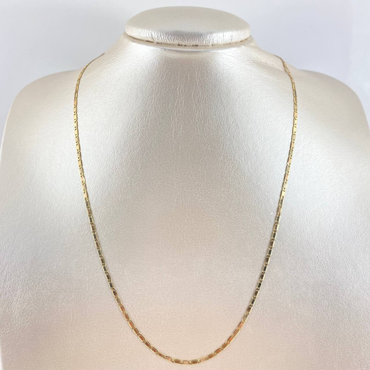 Cadena Plana Lisa 4.65gr / 50cm / 2mm Oro Amarillo +3
