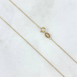 Cadena Aro Seguido 0.5gr / 40cm / 0.5mm + Dije San Benito - Ovalado 0.3gr / 1.4cm Oro Amarillo (Oferta)