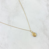 Cadena Aro Seguido 0.5gr / 45cm / 0.5mm + Dije San Benito - Ovalado 0.3gr / 1.4cm Oro Amarillo (Oferta)