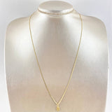 Cadena Plana Diamantada 1.75gr / 50cm / 1.2mm + Dije Oso TS - Circones Blancos 0.35g / 1.3cm Tres Oros (Oferta)