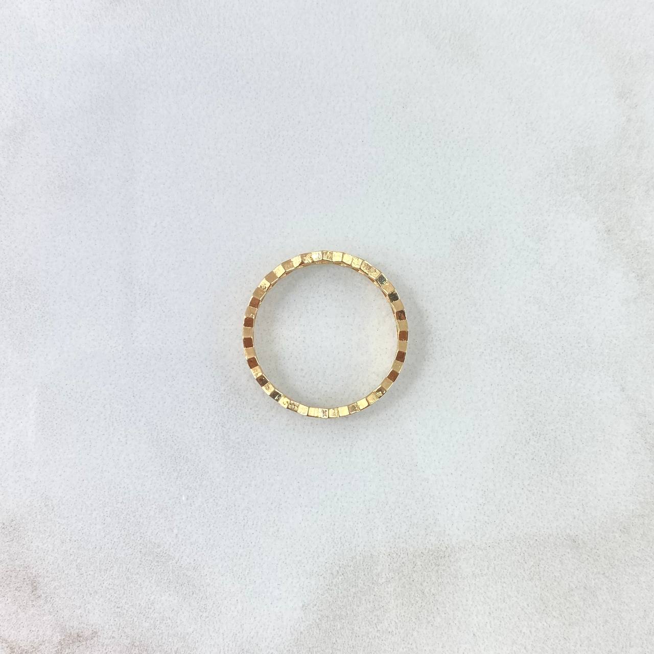 Anillo Rombos - Ojos 1.7gr / T 6 / Circones Blancos Oro Amarillo