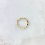 Anillo Rombos - Ojos 1.7gr / T 6 / Circones Blancos Oro Amarillo