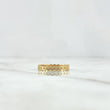 Anillo Rombos - Ojos 1.7gr / T 6 / Circones Blancos Oro Amarillo