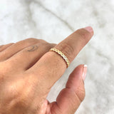 Anillo Rombos - Ojos 1.7gr / T 6 / Circones Blancos Oro Amarillo