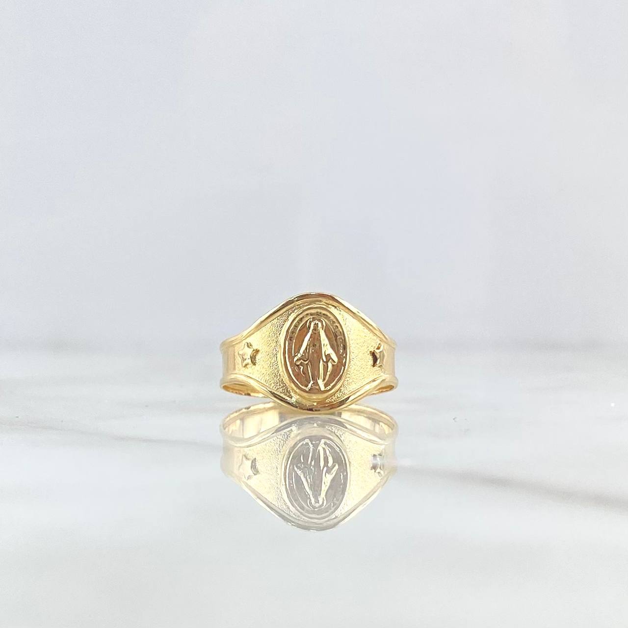 Anillo Cinturon Virgen Milagrosa 2.15gr / T 8 1/2 / Oro Amarillo