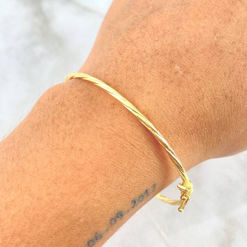 Pulso Aro Trenzado 3.95gr / 17.5cm / Oro Amarillo +4 18K ©