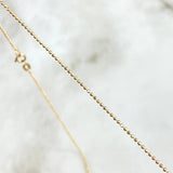 Cadena Militar 2.3gr / 60cm / 1mm Bola Diamantada Oro Amarillo +3 ©