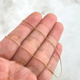 Cadena Militar 2.3gr / 60cm / 1mm Bola Diamantada Oro Amarillo +3 ©