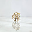 Dije Árbol De La Vida 1.1gr / 2cm / Circular - Circones Blancos Oro Amarillo