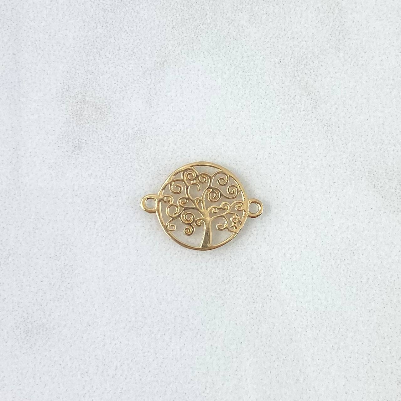 Herraje Árbol De La Vida 0.6gr / 1.5cm / Liso Oro Amarillo