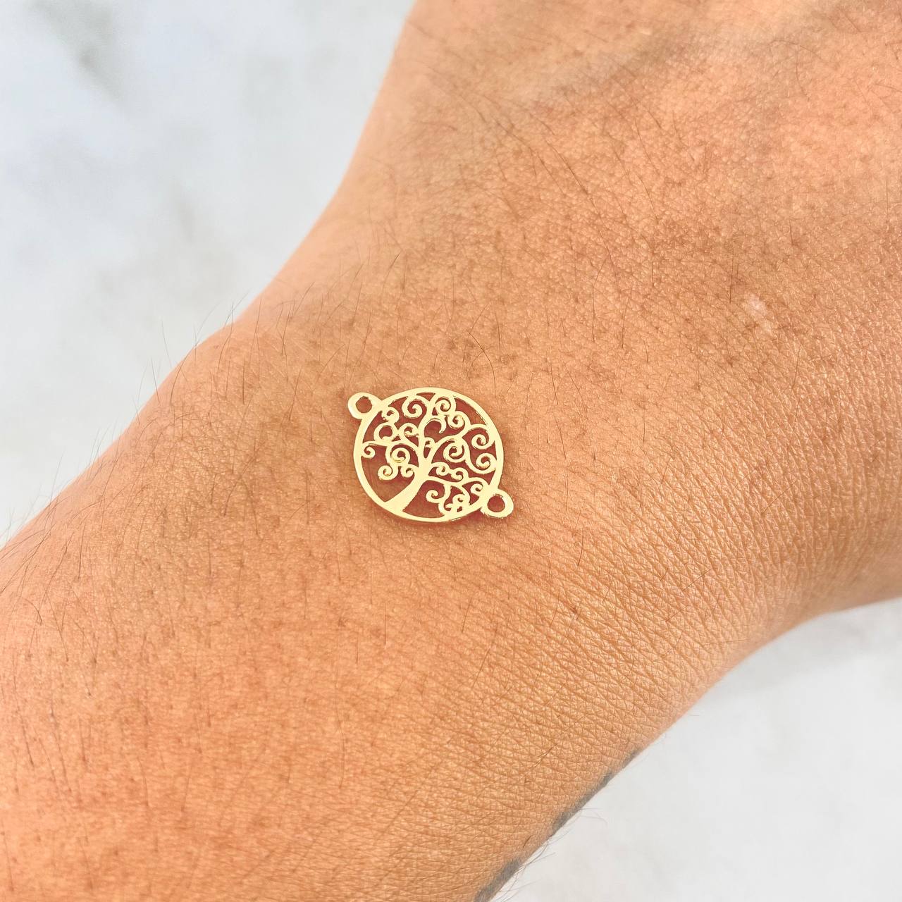 Herraje Árbol De La Vida 0.6gr / 1.5cm / Liso Oro Amarillo