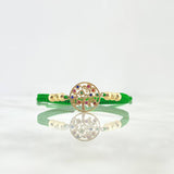 Pulsera Verde Árbol De La Vida Circones de Colores 1.5gr / 4mm Bolas Lisas - Diamantadas 6 Und Oro Amarillo ©