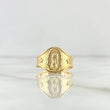 Anillo Virgen Guadalupe Sello Estrellado 2.05gr / T8 1/2 / Oro Amarillo