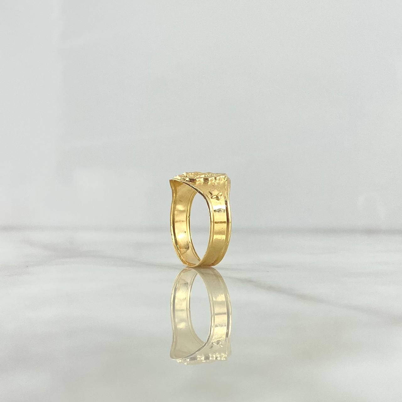 Anillo Sello Virgen Guadalupe Estrellado 2.05gr / T6 1/2 / Oro Amarillo 18K