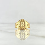 Anillo Virgen Guadalupe Sello Estrellado 1.95gr / T6 / Oro Amarillo ©
