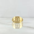 Anillo Cinturon Punteado 2gr / T7 3/4 / Circon Rojo Blanco Oro Amarillo
