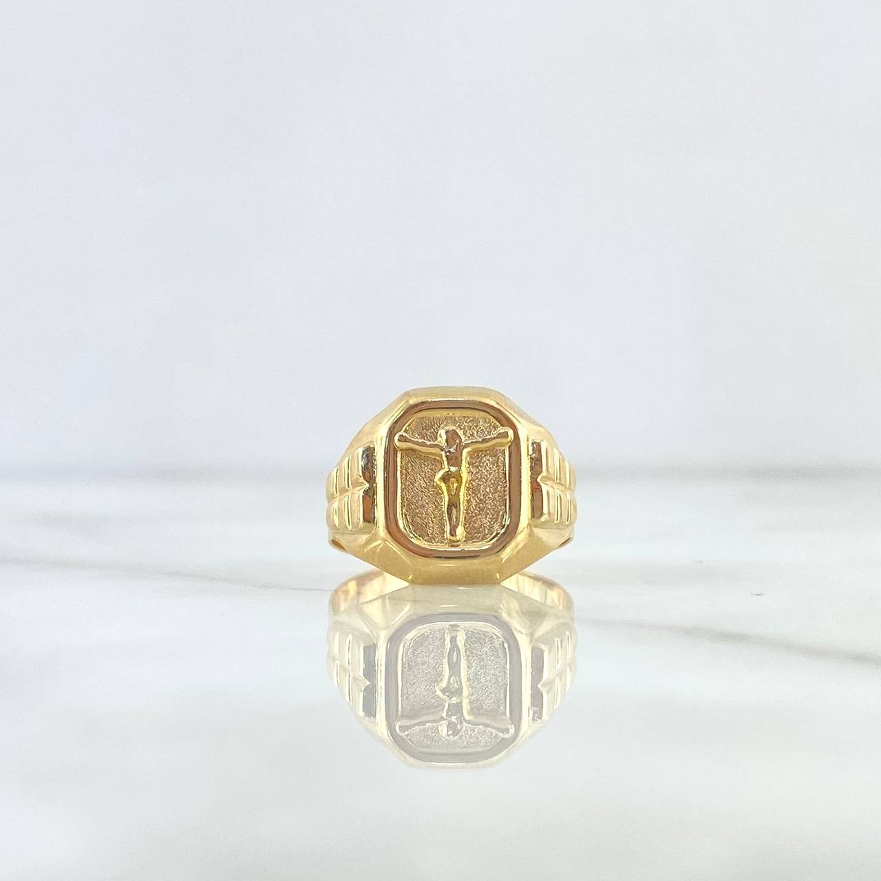 Anillo Sello Cristo 4.35gr / T12 1/2 / Oro Amarillo