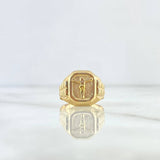 Anillo Sello Cristo 4.35gr / T12 1/2 / Oro Amarillo