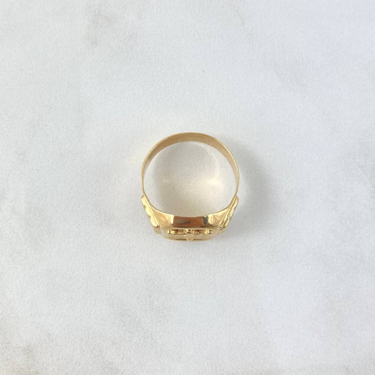 Anillo Sello Cristo 4.35gr / T12 1/2 / Oro Amarillo