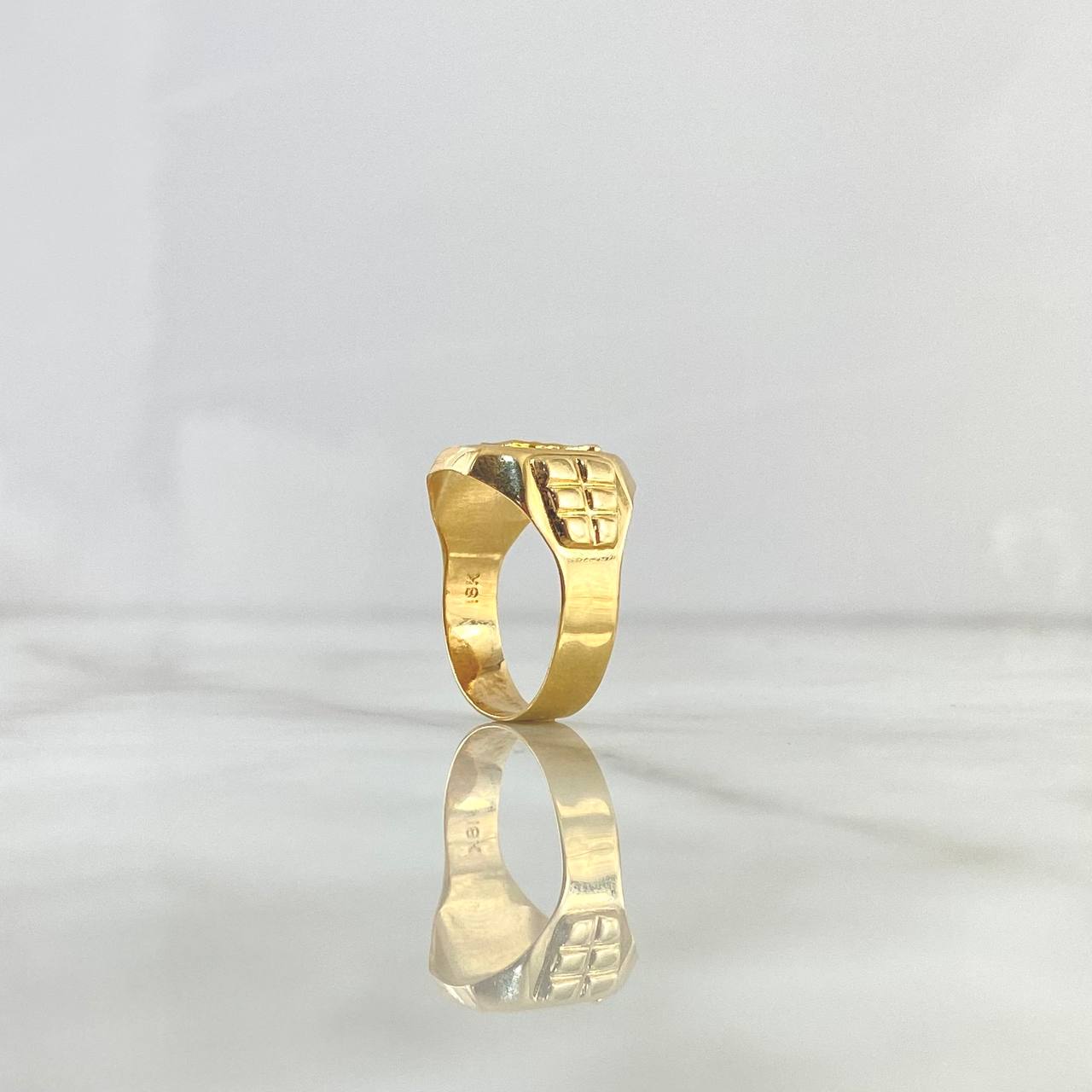 Anillo Sello Cristo 4.35gr / T12 1/2 / Oro Amarillo