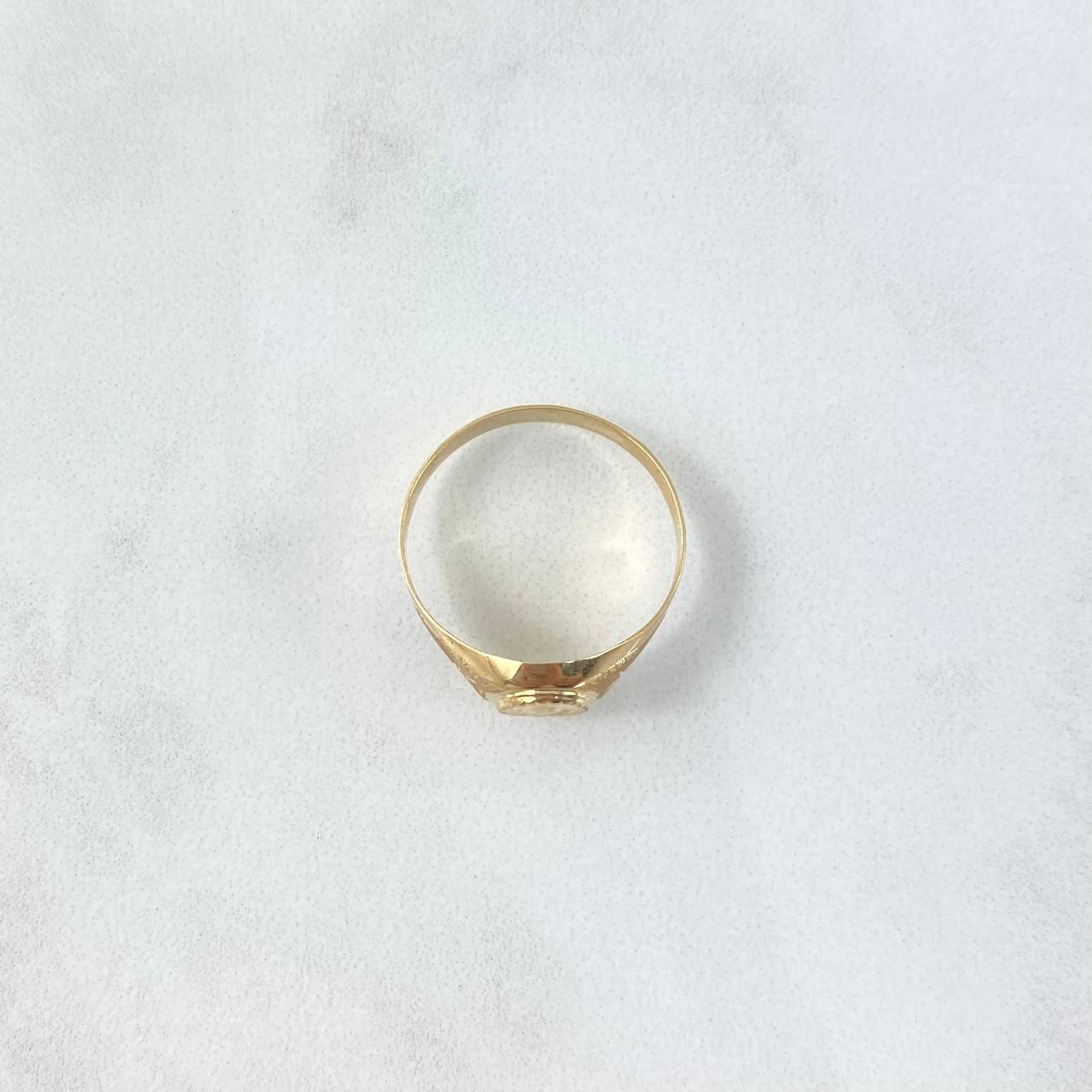 Anillo Virgen Guadalupe Sello Estrellado 1.8gr / T6 1/2 / Oro Amarillo