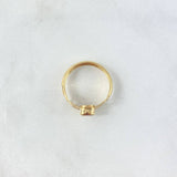 Anillo Estrellas Basteadas 1.45gr / T6 3/4 / Circon Rojo Oro Amarillo
