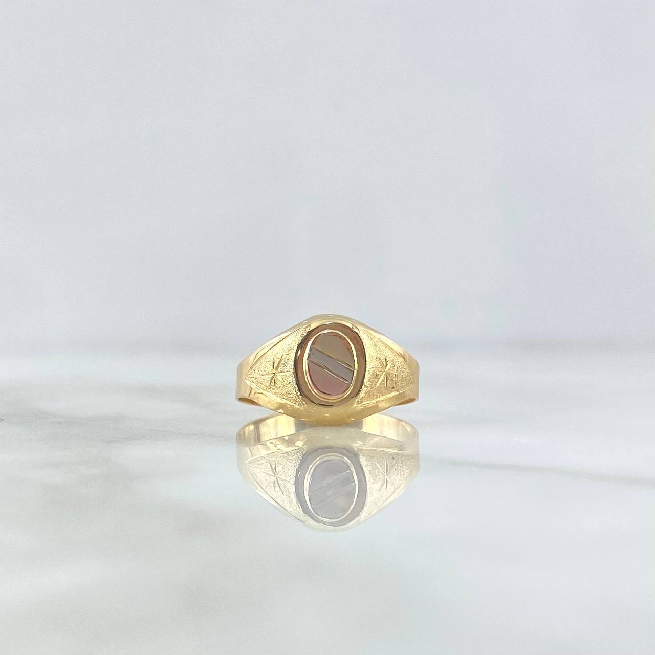 Anillo Circulo Mapa 1.75gr / T6 1/2 / Tres Oros