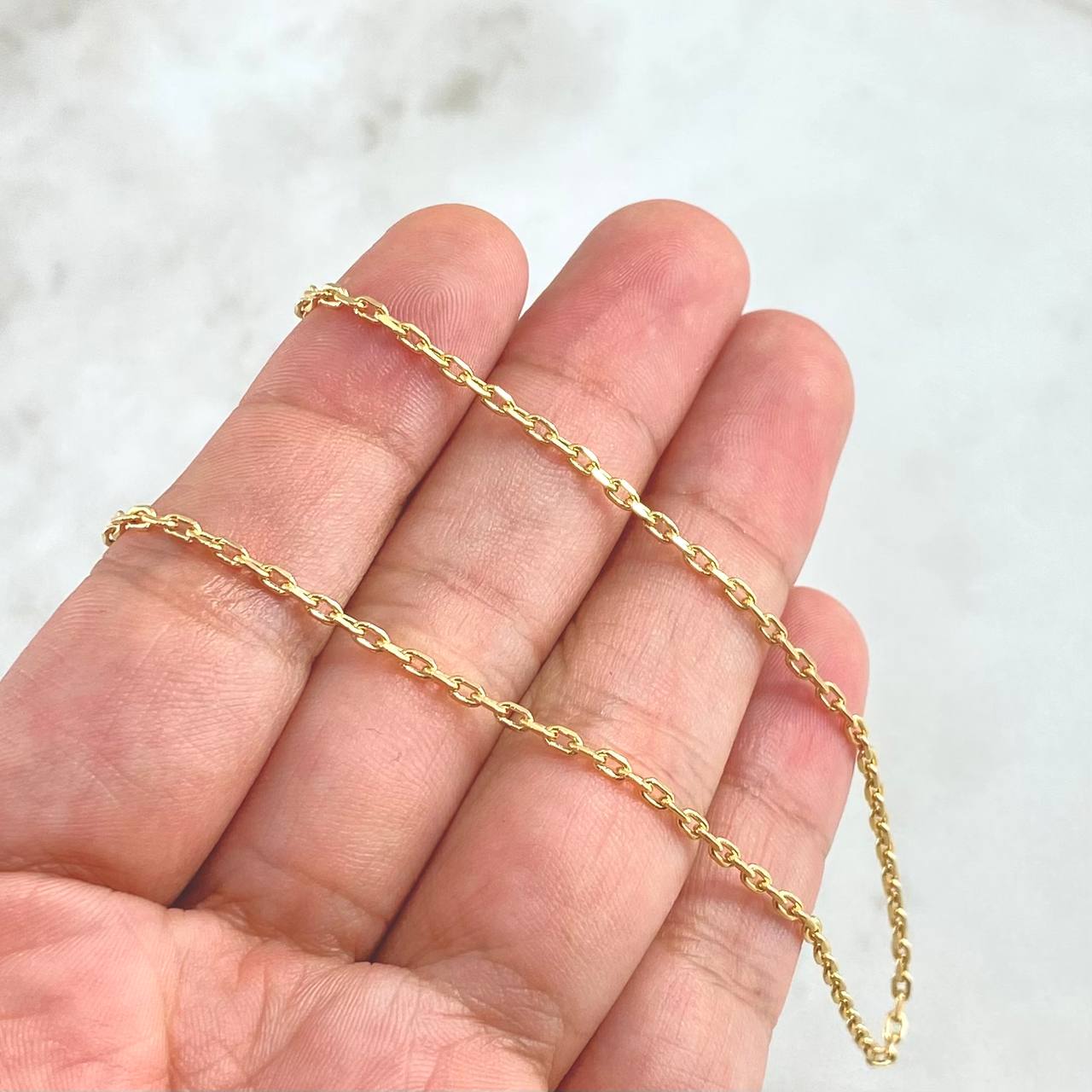 Cadena Cajón 2.65gr / 50cm / +3 Oro 18K