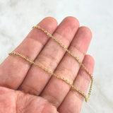 Cadena Aro Seguido 2.35gr / 45cm / 1.7mm Diamantada Oro Amarillo +3