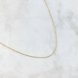 Cadena Aro Seguido 1.4gr / 45cm / 1mm Cuadrada Oro Amarillo +3
