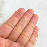 Cadena Aro Seguido 1.4gr / 45cm / 1mm Cuadrada Oro Amarillo +3