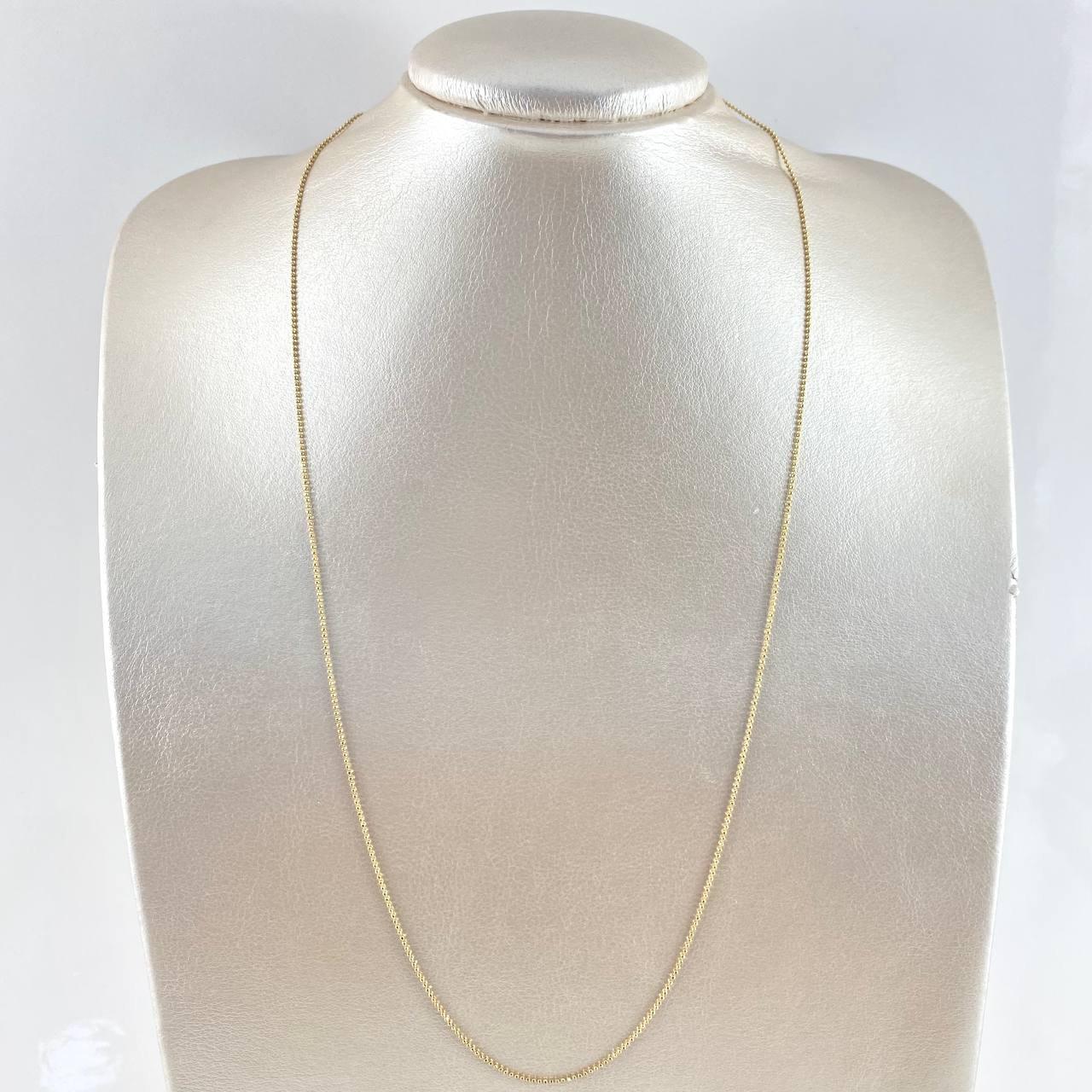 Cadena Militar 2.7gr / 60cm / 1mm Diamantada Oro Amarillo +3