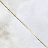 Cadena Militar 2.05gr / 45cm / 1mm Bola Diamantada Oro Amarillo +3