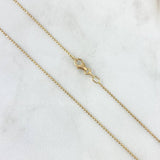 Cadena Militar 2.05gr / 45cm / 1mm Bola Diamantada Oro Amarillo +3