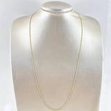 Cadena Militar 2.7gr / 60cm / 1mm Diamantada Oro Amarillo +3