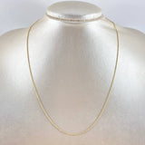 Cadena Militar 2.05gr / 45cm / 1mm Bola Diamantada Oro Amarillo +3