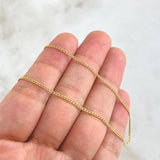 Cadena Mini Cubana 1.5gr / 50cm / 1.4mm Oro Amarillo +3