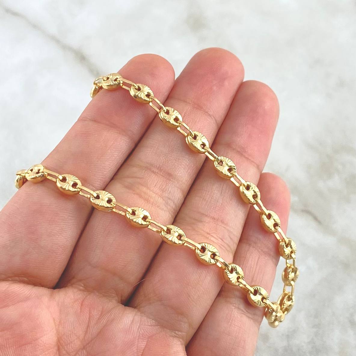 Cadena GC 9.65gr / 40cm / 4.5mm Diamantada Oro Amarillo