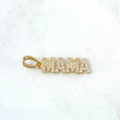 Dije MAMÁ 1.1gr / 2.5cm / Circones Blancos Oro Amarillo